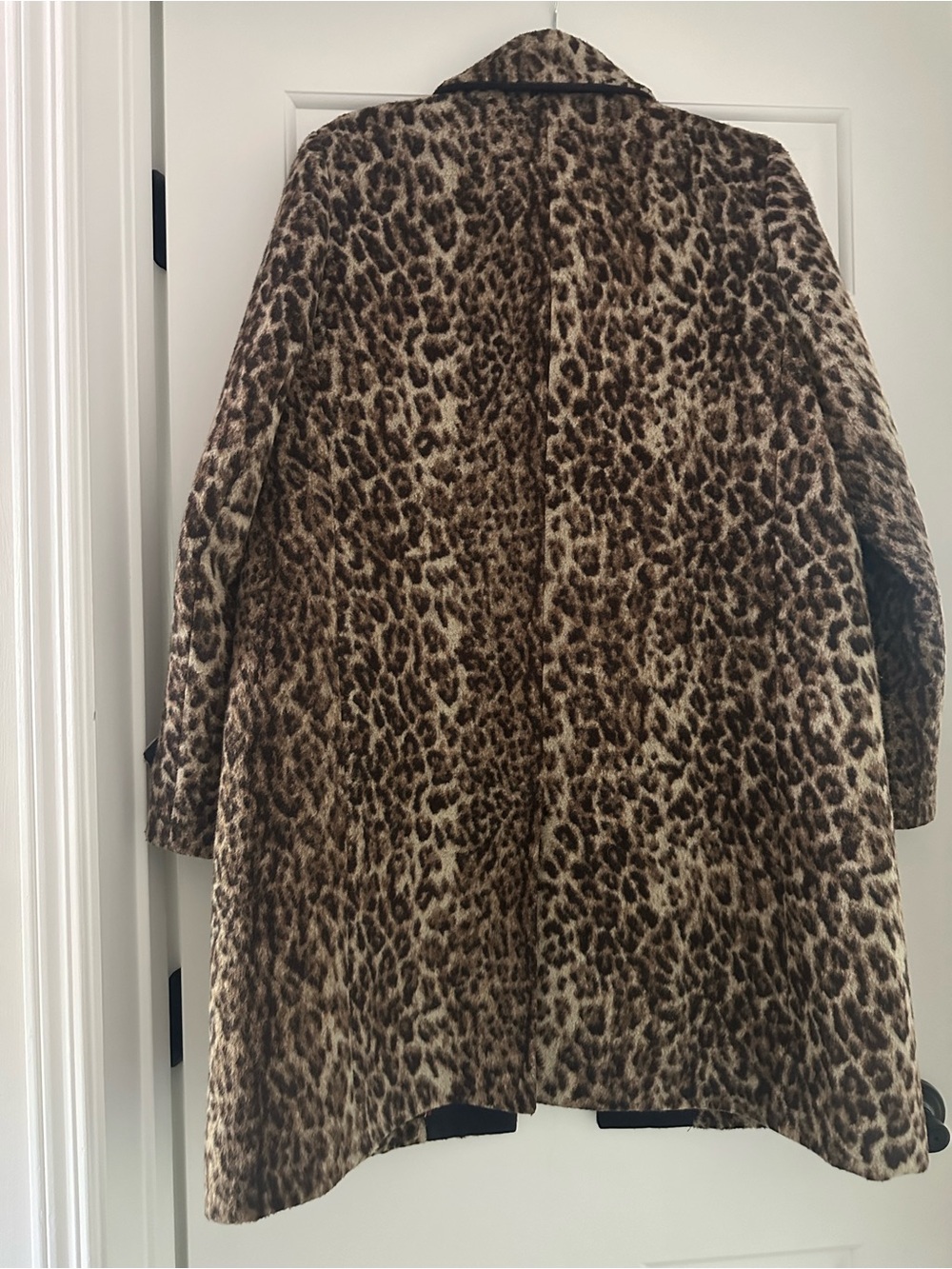 J. Crew Leopard-Print Faux Fur Coat in Brown - Picture 3 of 4